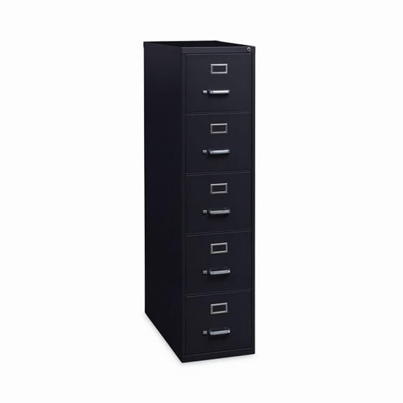 Hirsh 26.5-in Deep Metal 5 Drawer Letter Width Vertical File Cabinet Black