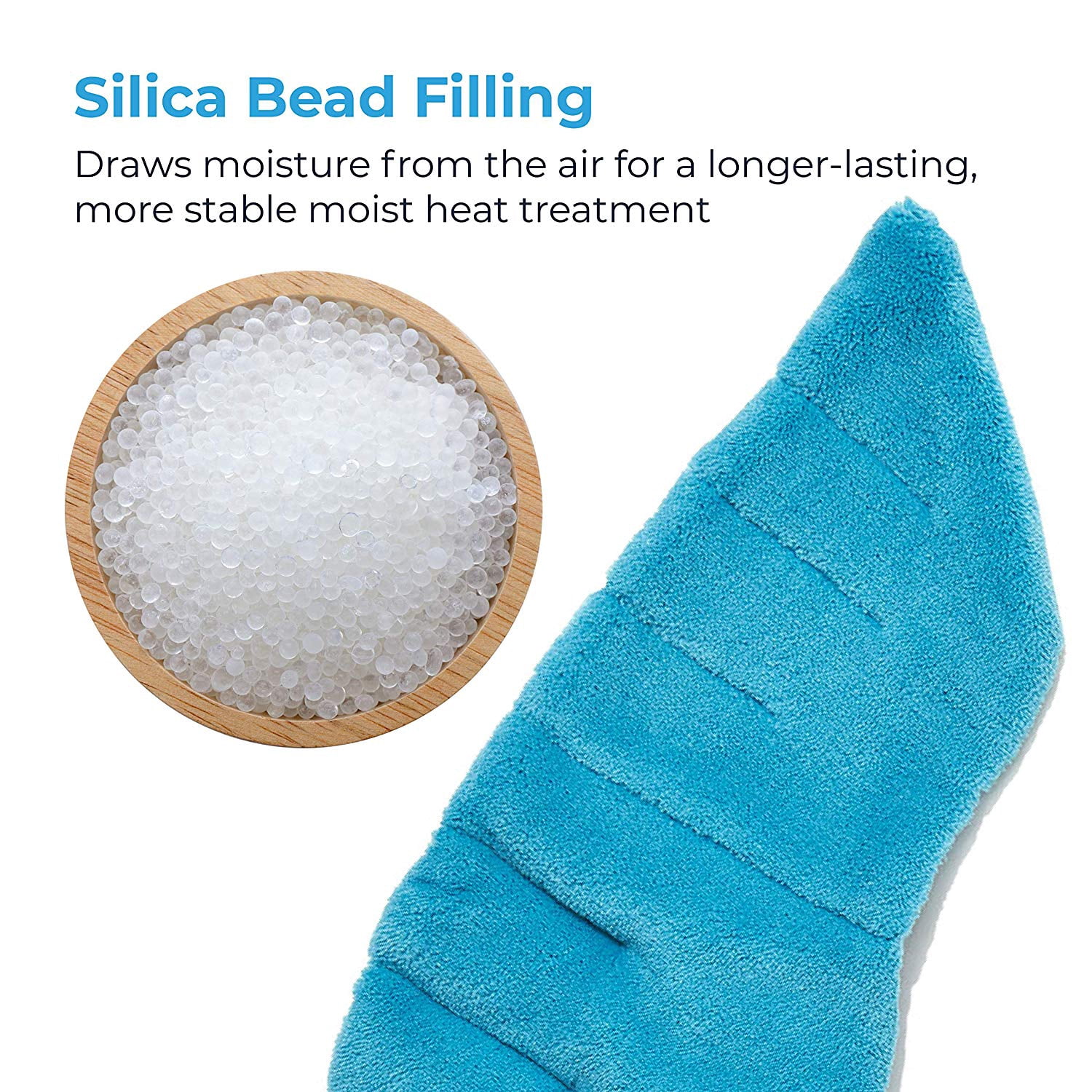 NatraCure Microwaveable Moist Heat Wrap with Silica Beads (Hot Therapy Pack and Heating Pain Relief Pad for Neck, Shoulders, Body)