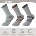thumbnail image 4 of Loritta 3 Pairs 80% Merino Wool Hiking Socks for Men Women Warm Thermal Hiking Boot Cushion Crew Socks Size 9-12, 4 of 7