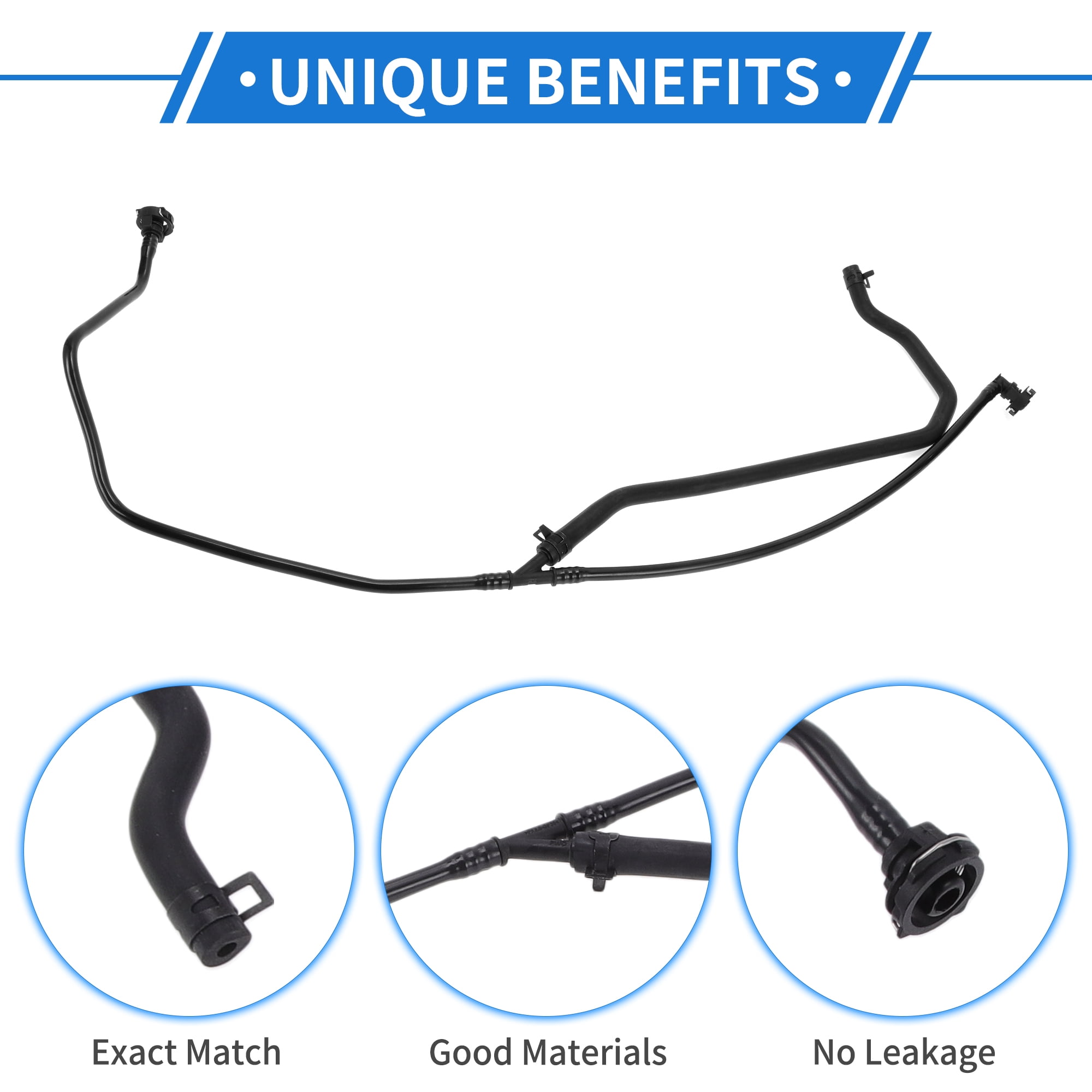 Unique Bargains Engine Coolant Hose for Mercedes-Benz Metris 2.0L 2016-2023 Plastic Black