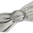 thumbnail image 2 of Spandex Chair with Belt - 20 Piece Wedding Banquet Party Event Decor Chair Bow Ties, White Silver, 2 of 3
