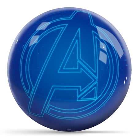 KR Strikeforce Marvel Avengers Blue Logo Undrilled Bowling Ball 12lb
