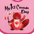thumbnail image 4 of Inktastic My 1st Canada Day with Red and White Maple Leaves Boys or Girls Baby Bib, 4 of 4