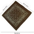 thumbnail image 3 of 12Pcs Bandanas 100% Cotton Double Sided Paisley Print Head Wrap Scarf Headband Brown, 3 of 5
