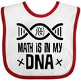 thumbnail image 3 of Inktastic Funny Math is in My Dna Boys or Girls Baby Bib, 3 of 4