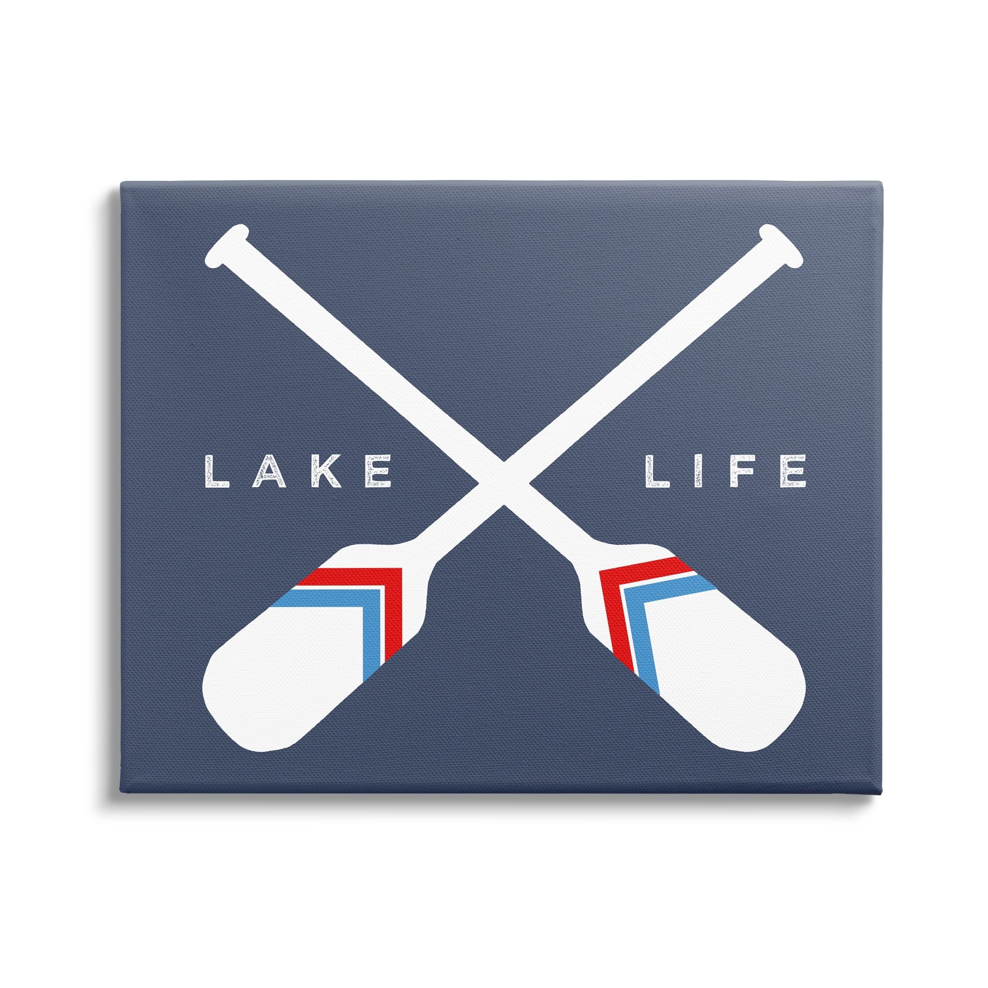 Stupell Industries Lake Life Crossed Nautical Paddle Oars Sports Sign,20 x 16, Design by Daphne Polselli