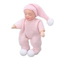 thumbnail image 3 of Figura Recién Nacida En Miniatura De Casa De Muñecas, Suéter Rosa Durmiendo De Porcelana Para Bebé De Casa De Muñecas Escala 1:12 Para Escritorio, 3 of 7
