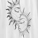 thumbnail image 4 of Puntoco Blusa de manga corta informal con estampado de sol y luna vintage para mujer Puntoco Puntoco-3476, 4 of 8
