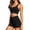 Black, variant on Womens 2 Piece Workout Sets Strappy Sports Bra High Waisted Tummy Control Gym Biker Shorts, Yoga Pilates Outfits(Grey,L)