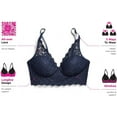 thumbnail image 6 of Maidenform Lightly Lined Convertible Lace Bralette Blue Flight 34C Women's, 6 of 7