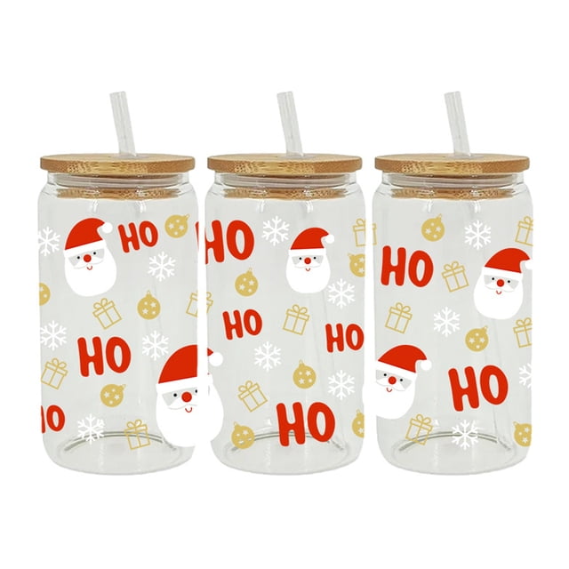 YAOMOBB High-quality Cup Sticker Waterproof Christmas Themed Sublimation Sticker Set Decals for Festive Decoration