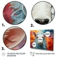 thumbnail image 3 of Designart "Geometric Serenity of Sheep" Animals Floater Framed Canvas Print, 3 of 7