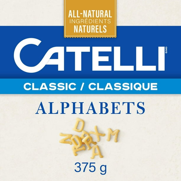 Pâtes Catelli Classiques, Alphabets