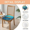 thumbnail image 2 of Sea Turtle Sjellyfish Seat Covers for Dining Room Chairs Set Of 6,Stretch Printed Washable Chair Seat Cover with Elastic Ties and Button,Removable Waterproof Couch Cushion Covers, 2 of 6