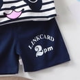 thumbnail image 5 of UAYOTSE Toddler Baby Boy Summer Clothes Letter Print Sleeveless Short Sleeve Shirt Tops and Shorts Set Summer Outfit 2Pcs,Sizes 3-6 Months, 5 of 5