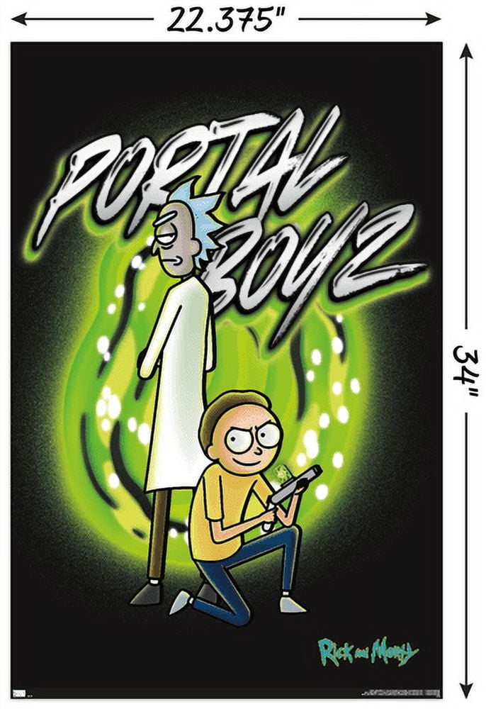 Rick And Morty - Portal Boyz Wall Poster, 22.375 x 34 