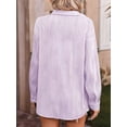 thumbnail image 6 of Womens Button Down Shirts Long Sleeve Dress Shirt Textured Collared Work Blouse Dressy Casual Tops Light  M, 6 of 7