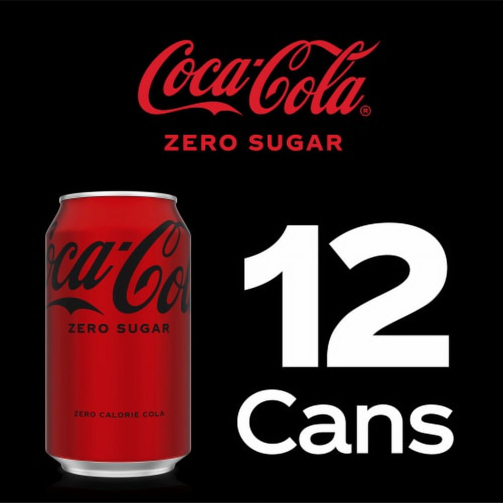 Pack of 2 - Coca-Cola Zero Sugar Soda Fridge Cans 12 pk / 12 fl oz
