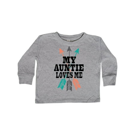 

Inktastic My Auntie Loves Me Tribal Arrows Nephew Gift Toddler Boy Girl Long Sleeve T-Shirt