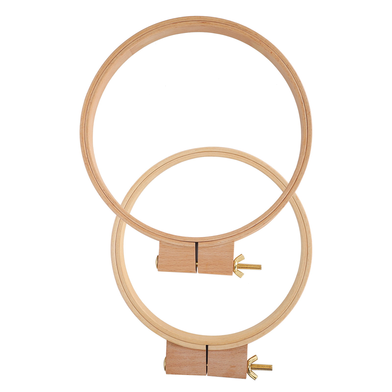 2Pcs Oval Quilting Hoop Stitch Frame Wooden Embroidery Loop Sewing Tools 