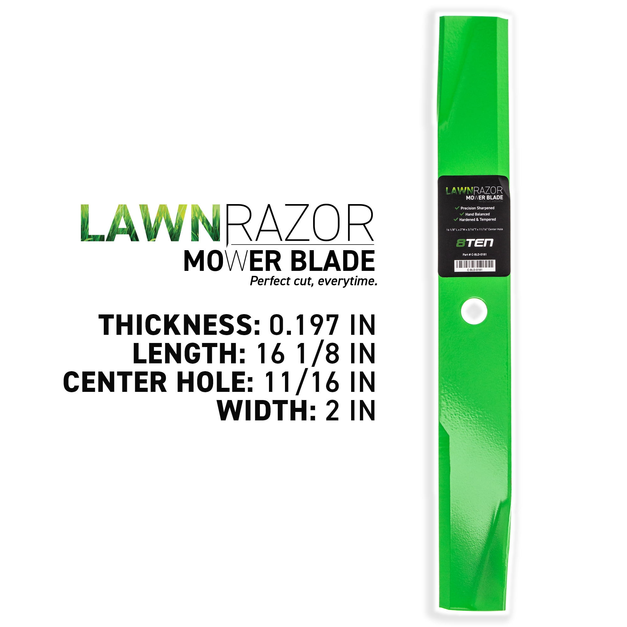 8ten Lawnrazor High Lift Blade For John Deere 46 Inch Stx46 M41967 3 Pack 810 Cbl2303d 3 Blades