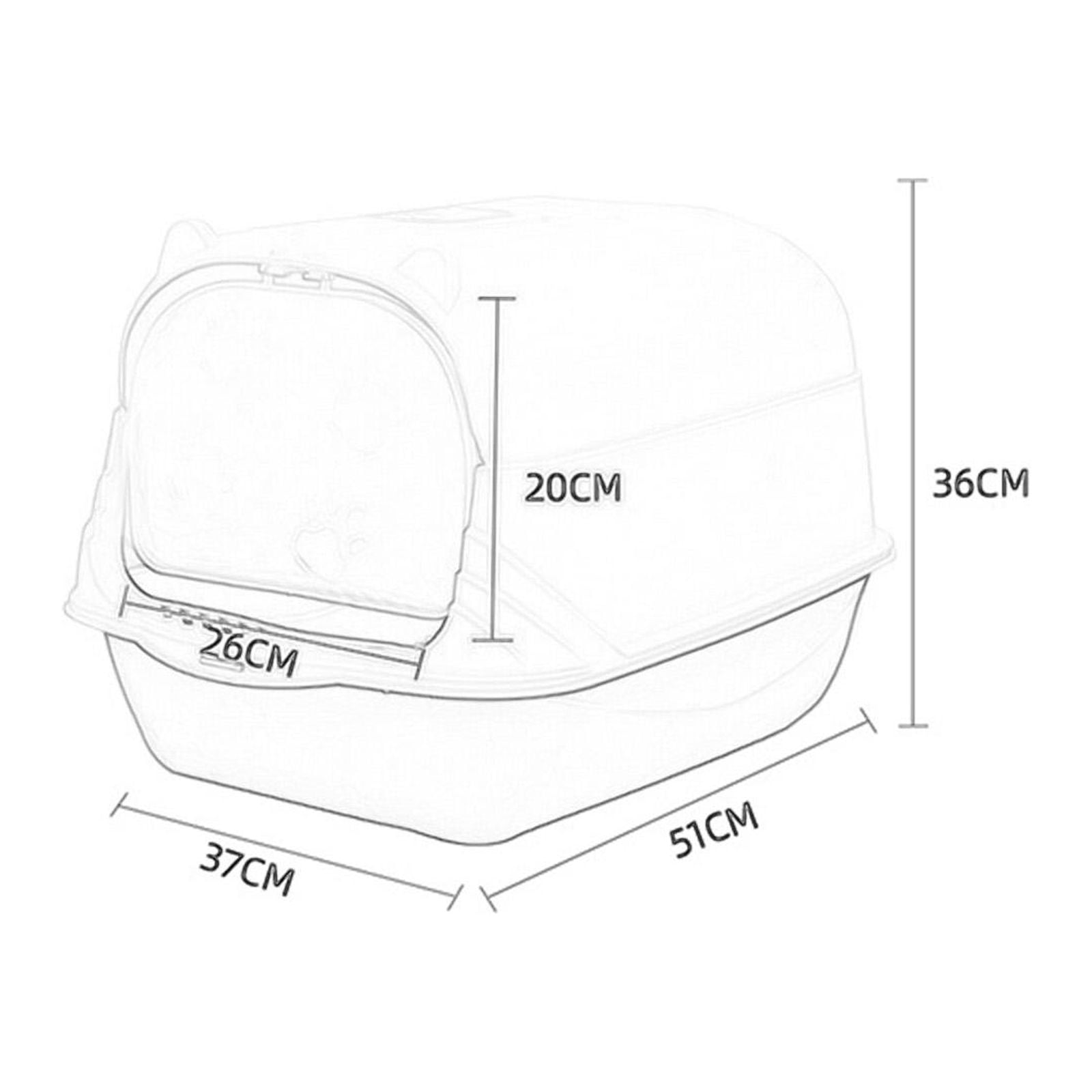Fully Enclosed Cat Toilet Hooded Cat Litter Box with Handle Durable with Front Door Flap Heavy Duty Pet Supplies Pet Litter Box Kitten Potty Blue