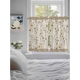 thumbnail image 3 of Vintage Spring Floral Bathroom Window Curtain, Farmhouse Botanical Rustic Light Filtering Coffee Kitchen Curtains, Bedroom Living Room Curtains 2 Panel 84"x54", 3 of 6
