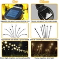 thumbnail image 2 of Solar Garden Lights, 2 Pack Upgraded 16 LED Solar Powered Firefly Lights, Solar Outdoor Decorative Lights, Starburst Flexible Swaying Waterproof Garden Lights for Yard Patio Pathway Fence, Warm White, 2 of 7