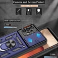 thumbnail image 3 of Galaxy A32 5G Case, Samsung Galaxy A32 5G Case with HD Screen Protector, Heavy Duty Shockproof Phone Cover with Magnetic Kickstand Ring for Galaxy A32 5G, Blue, 3 of 15