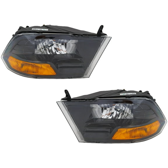 Headlight Compatible with 2015-2018 Ram 1500 2013-2018 2500 Left Driver and Right Passenger Halogen