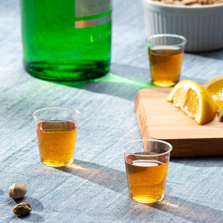 Clear Plastic Shot Glasses 1 Ounce - Box Of 500 Disposable Shot Cups 1 Oz  Cups