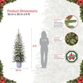 thumbnail image 2 of Árbol de Navidad Puleo International, abeto ártico flocado preiluminado de 6 pies, 2 of 3