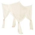 thumbnail image 3 of yotijay 4 Corner Post Canopy Bed Curtain Bed Drape Hanging Bed Valance Netting for Women Beige, 3 of 9