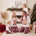 thumbnail image 2 of Nibbcoa Christmas Family Pajamas Matching Set Elk Print T-shirt with Plaid Pants, 2 of 10