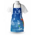 thumbnail image 3 of Science Apron Clear Open Sky with Clouds and Chemistry Table for Kids Smart Student Print, Unisex Kitchen Bib Apron with Adjustable Neck for Cooking Baking Gardening, Blue and White, by Ambesonne, 3 of 3