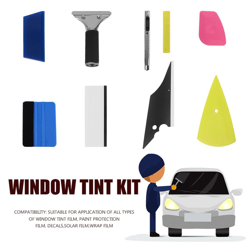8 In 1 Money Saving Diy Car Vinyl Wrap Tool Window Tint Kit For