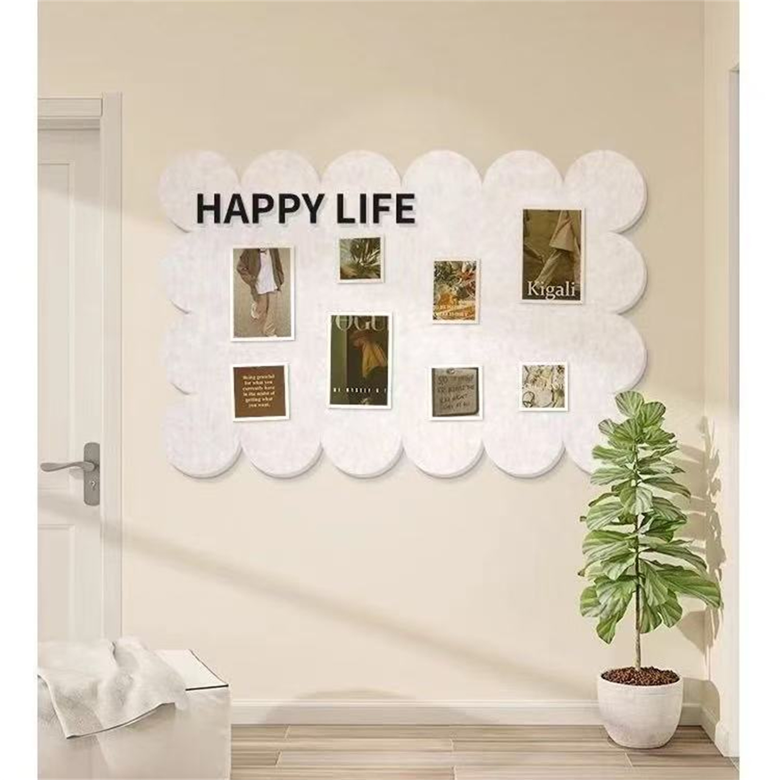 Large Bulletin Board 24 x 36 Inches,Bexikou Foldable Felt Bulletin Board for Wall,Cork Board Alternative for Wall,Felt Wall Tiles Bulletin Board with Self-Adhesive for School Office Home