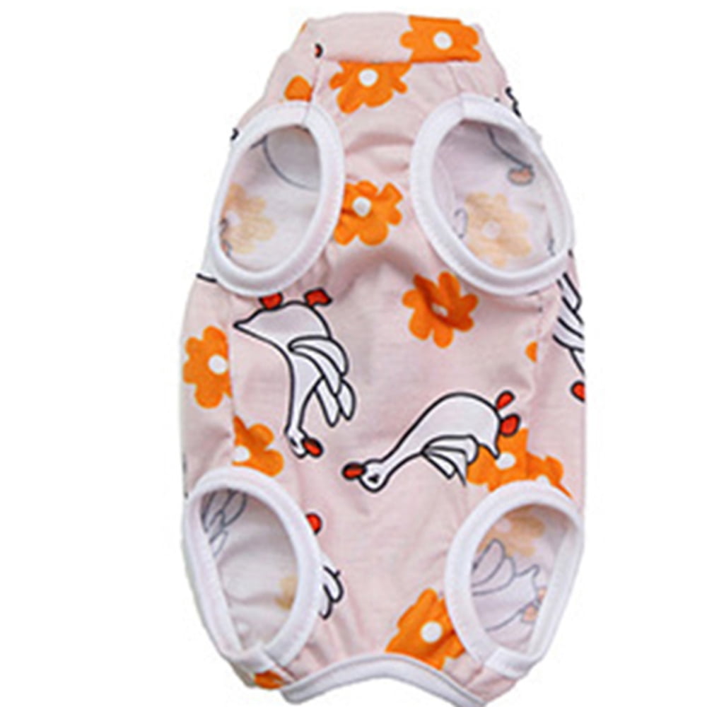 Cat Neuter Suit After Surgery Fruit Series Cat Surgery Recovery Print Sleeveless Spay/neuter