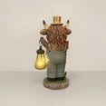 thumbnail image 4 of Solar Highland Cow Outdoor Statue, Garden Decor with Lantern Highland Cow Figurines for Yard Art Lawn Ornaments Porch Patio Balcony, 4 of 9