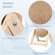 thumbnail image 5 of Bola para rascar conejitos, juguete giratorio para rascar conejos, bola para rascar de sisal natural antiarañazos con base de madera estable, juguete interactivo para rascar mascotas para conejos, gat, 5 of 8