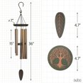thumbnail image 4 of Sympathy Wind Chimes Memorial Gift – 36-inch WindChimes with Interchangeable Pendants (Tree of Life/Leaf) - Outdoor Bereavement, Condolence, Remembrance Gifts with Deep Tones, 4 of 8