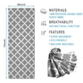thumbnail image 2 of Gray and White Geometric Lattice Pattern Hot Yoga Mat Towel Non Slip for Hot Yoga - Quick-Drying Yoga Mat Cover with 4 Corner Pockets with Travel Bag - Hot Yoga Towel Non Slip 70"x26", 2 of 6