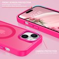 thumbnail image 5 of BENTOBEN iPhone 15 Plus Case Compatible with Mag-Safe, 6.7" Tpu Magnetic Car Mount Support, Anti-Fingerprint Shockproof Protective Cover for iPhone 15 Plus 6.7 inch, Hot Red, 5 of 9