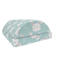 thumbnail image 1 of Cartoon Foot Rest, Easter Bunnies Pattern in Style Rabbits Design, Non-Slip Backing Adjustable Ergonomic Memory Foam Leg Support for Office, White Blush and Pale Seafoam, by Ambesonne, 1 of 5