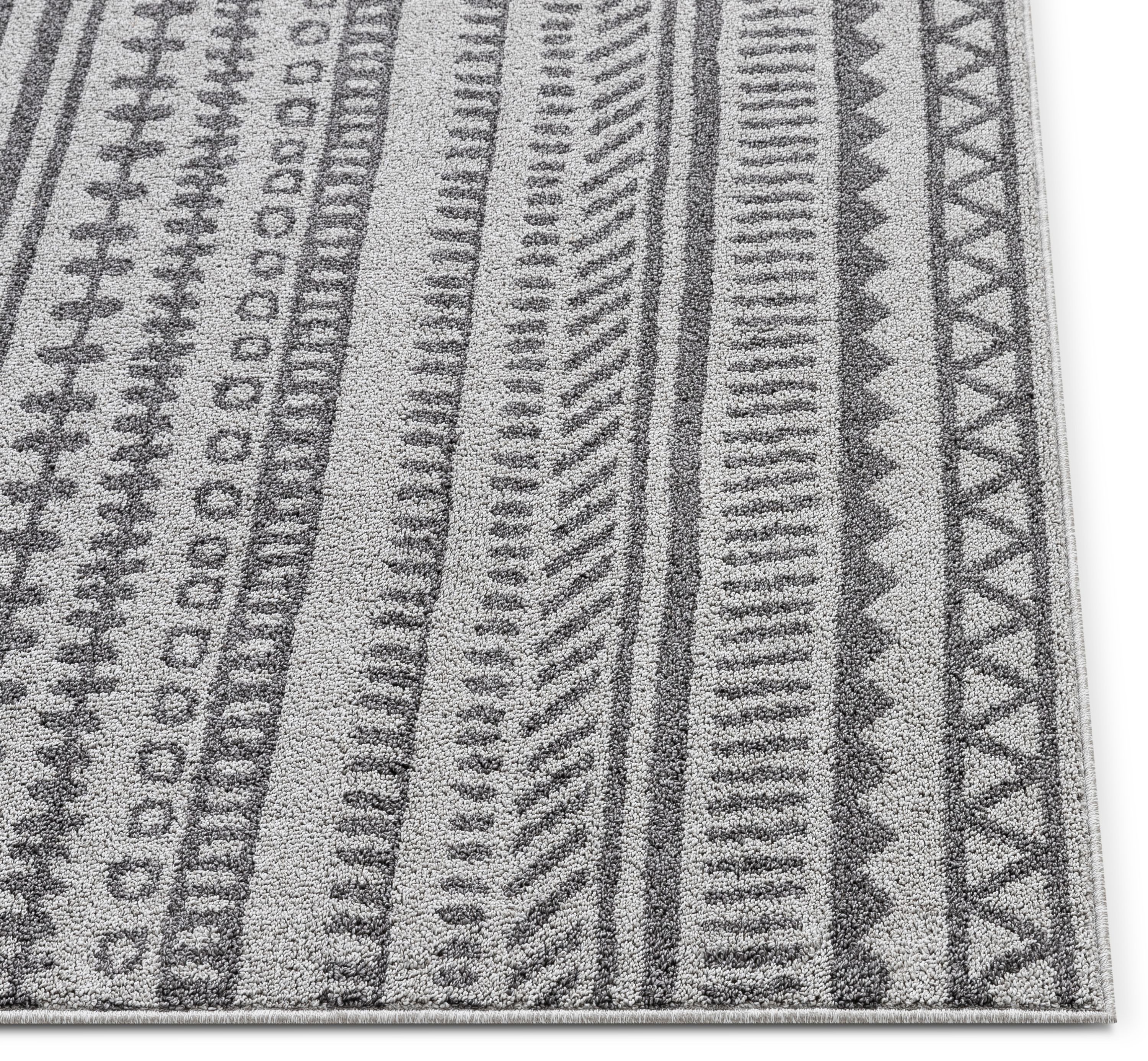 Well Woven Verona Easton Grey Modern Geometric 5'3" x 7'3" Area Rug