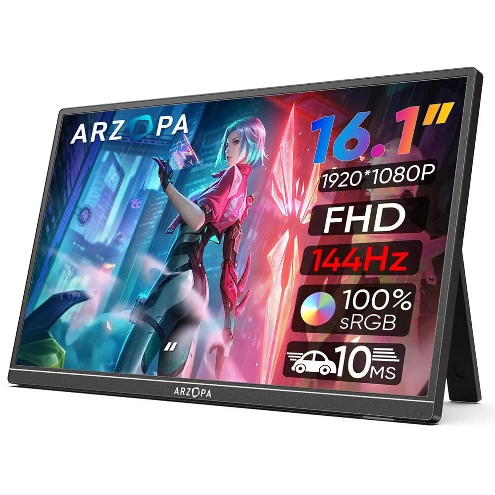 Arzopa 15.6'' 144Hz Portable Gaming Monitor, FHD 1080P HDMI, Ideal for PS5, Laptop - Walmart.com Arzopa 15.6'' 144Hz Portable Gaming Monitor, FHD 1080P HDMI, Ideal for PS5, Laptop - Walmart.com