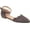Grey, variant on Journee Womens Lana Buckle Pointed Toe Ballet Flats, Widths Available