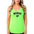 thumbnail image 3 of Woman Up Tank Top for Women and Teens Women Empowerment & Motivational Feminist Shirt Neon Green Tank Top X-Large, 3 of 4