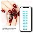 thumbnail image 4 of Vogacara 24 piezas de uñas postizas de ataúd resistentes a los arañazos de bailarina corta coloridas uñas acrílicas artificiales de color sólido DIY Juegos de manicura 14azul Vogacara CE011412-14, 4 of 4