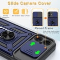 thumbnail image 6 of Liwarace Case with Ring Stand and Slide Camera Lens for iPhone 16 Pro Max/16 Pro/16 Plus/16, Blue, 6 of 15